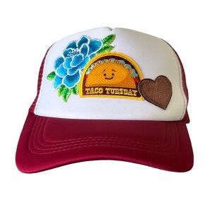 Trucker Hat with Embroidered Patches